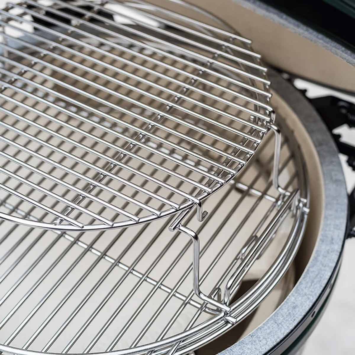 2-delt ristforhøyer med rustfritt stål rist Large - Big Green Egg bakside