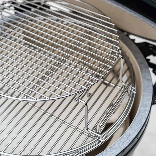 2-delt ristforhøyer med rustfritt stål rist Large - Big Green Egg bakside