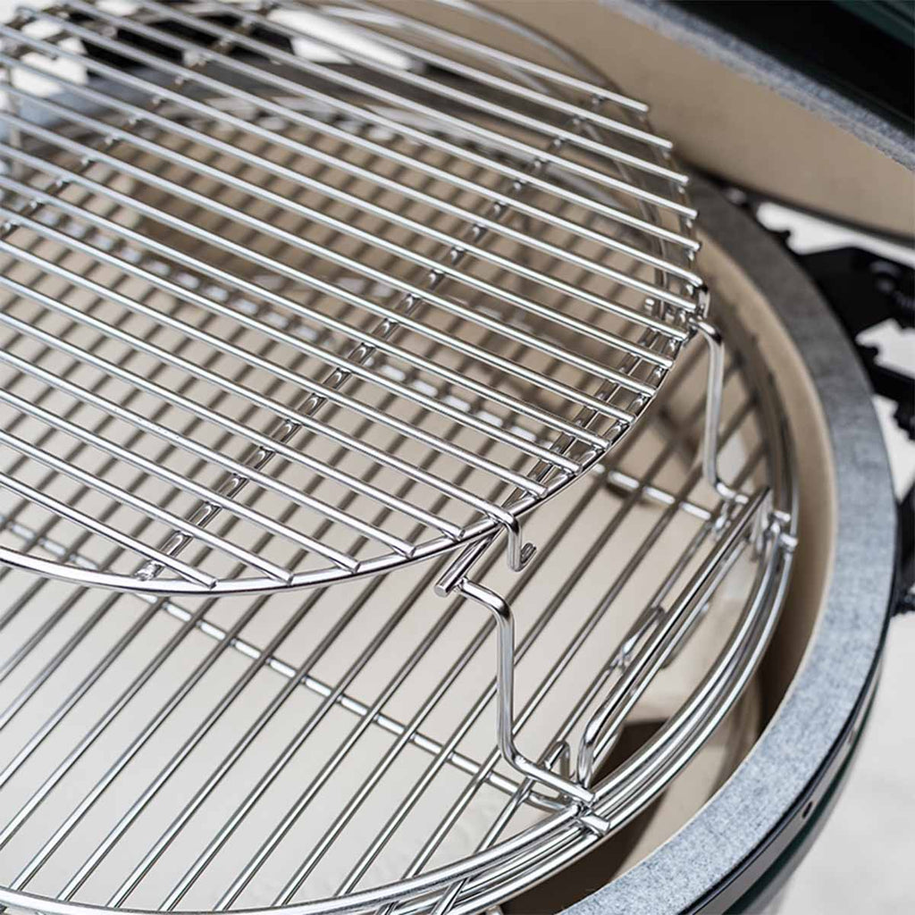 2-delt ristforhøyer med rustfritt stål rist XL - Big Green Egg bakside