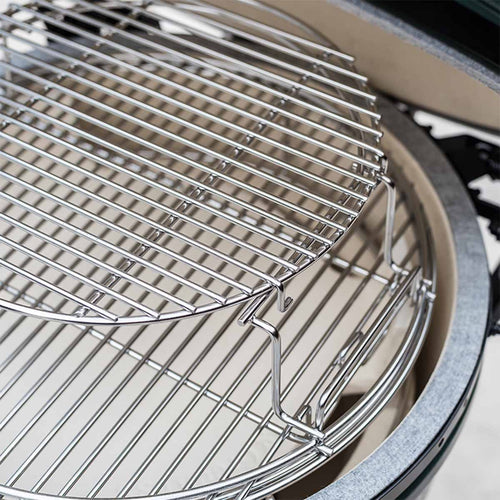 2-delt ristforhøyer med rustfritt stål rist XL - Big Green Egg bakside
