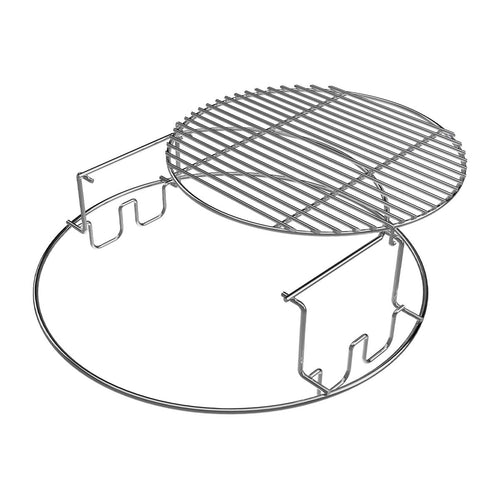 2-delt ristforhøyning med rustfritt stål rist XL Big Green Egg forfra