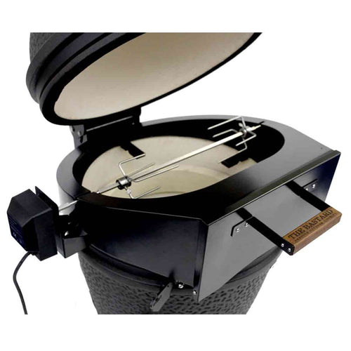 2in1 dreiespidd og pizzaovn for keramisk grill - The Bastard forfra