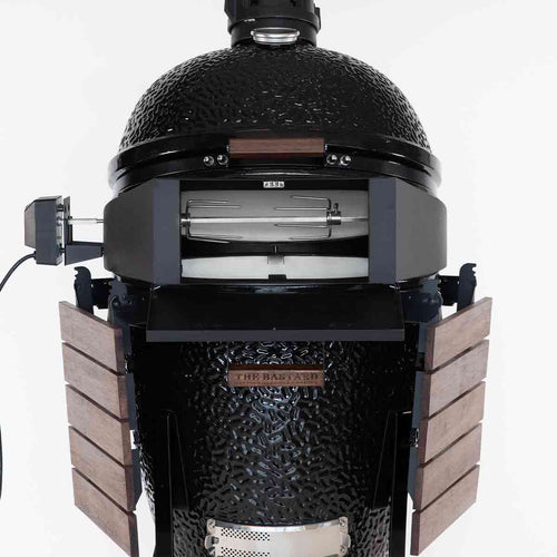 2in1 dreiespidd og pizzaovn for keramisk grill - The Bastard bakside