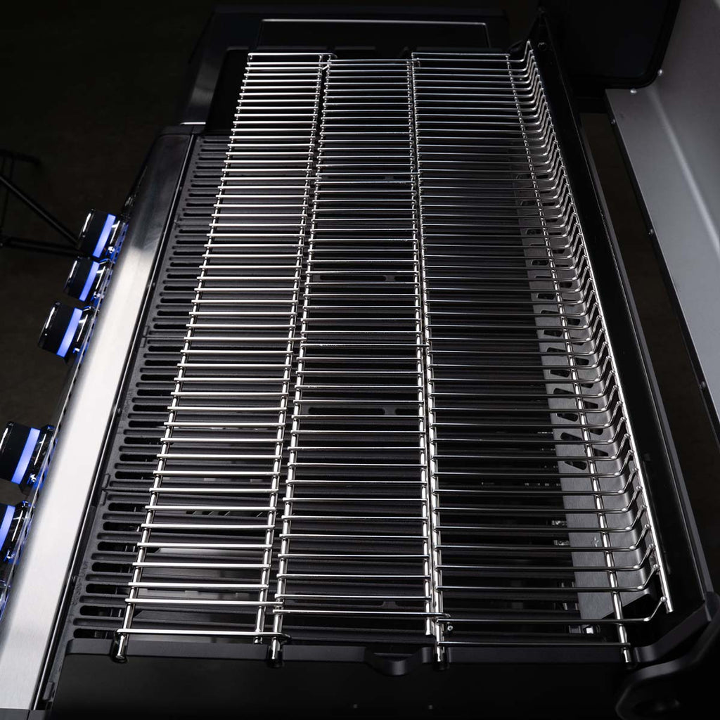Gassgrill S-418 Pro TST rustfritt stål 4 brennere bakbrenner - SANTOS