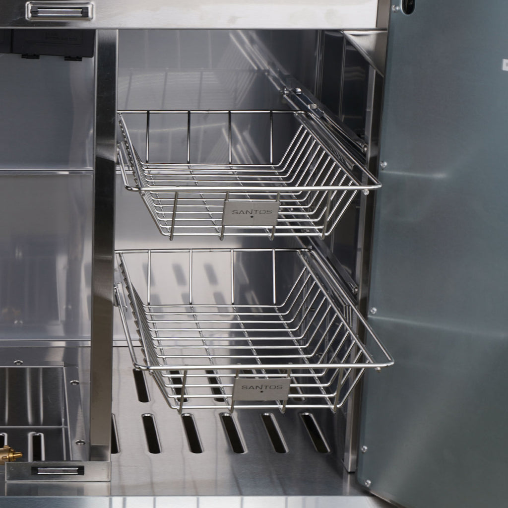 Gassgrill S-418 Pro TST rustfritt stål 4 brennere bakbrenner - SANTOS