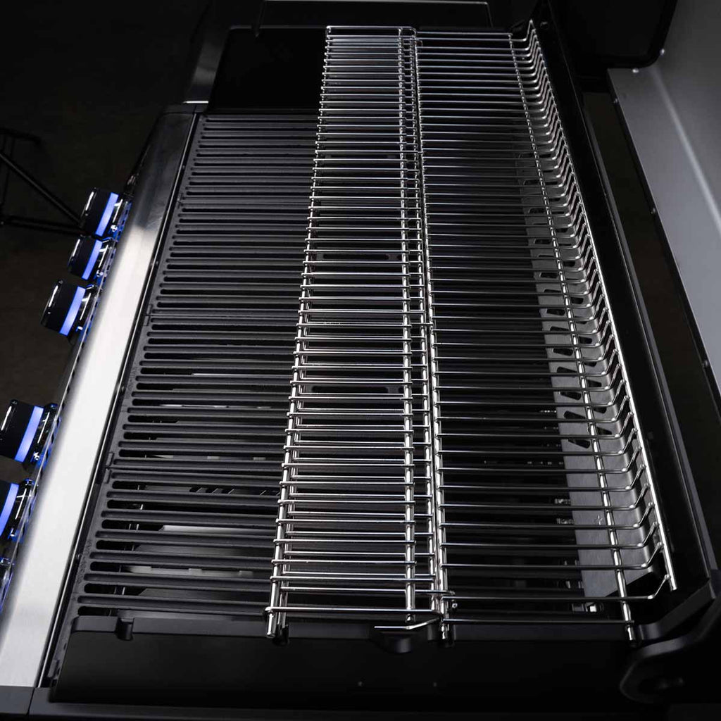 Gassgrill S-418 Pro TST rustfritt stål 4 brennere bakbrenner - SANTOS