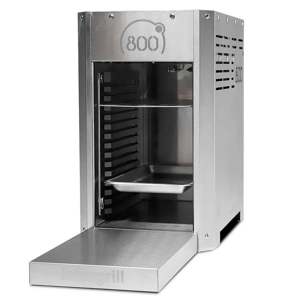 800° ovnsgrill Pure rustfritt stål 3,5 kW forfra