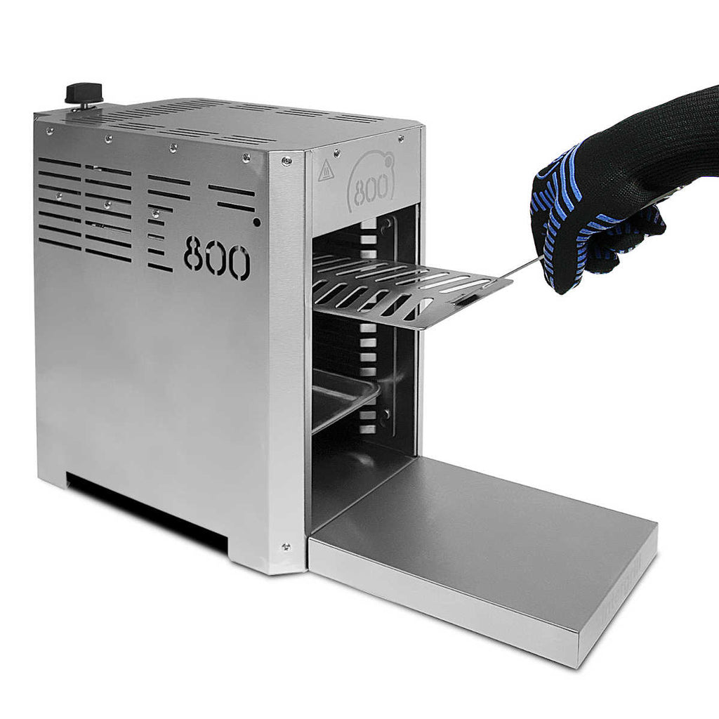 Grillrist og dryppskål til 800° ovnsgrill Pure rustfritt stål 3,5 kW