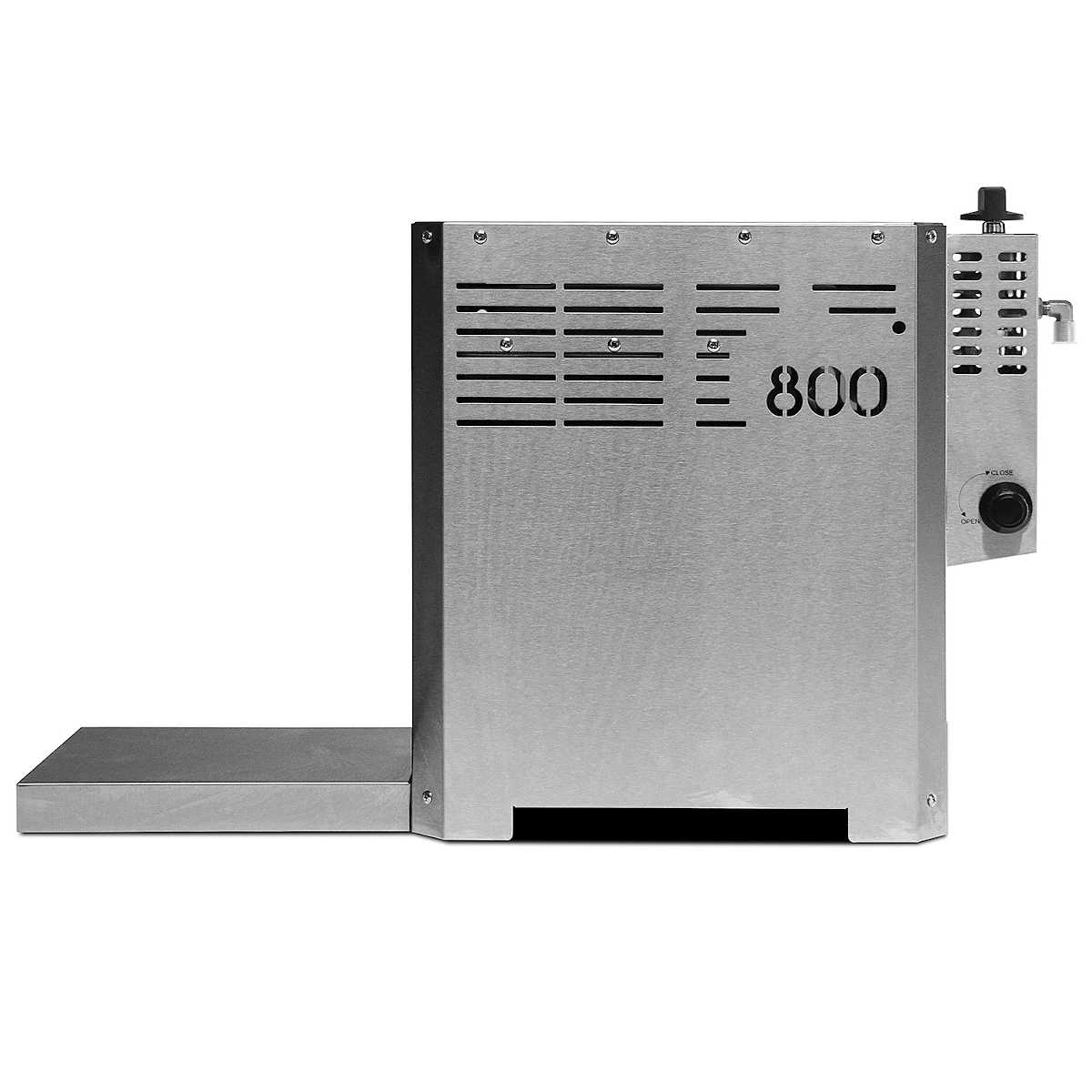 Montert 800° ovnsgrill Pure rustfritt stål 3,5 kW på bord