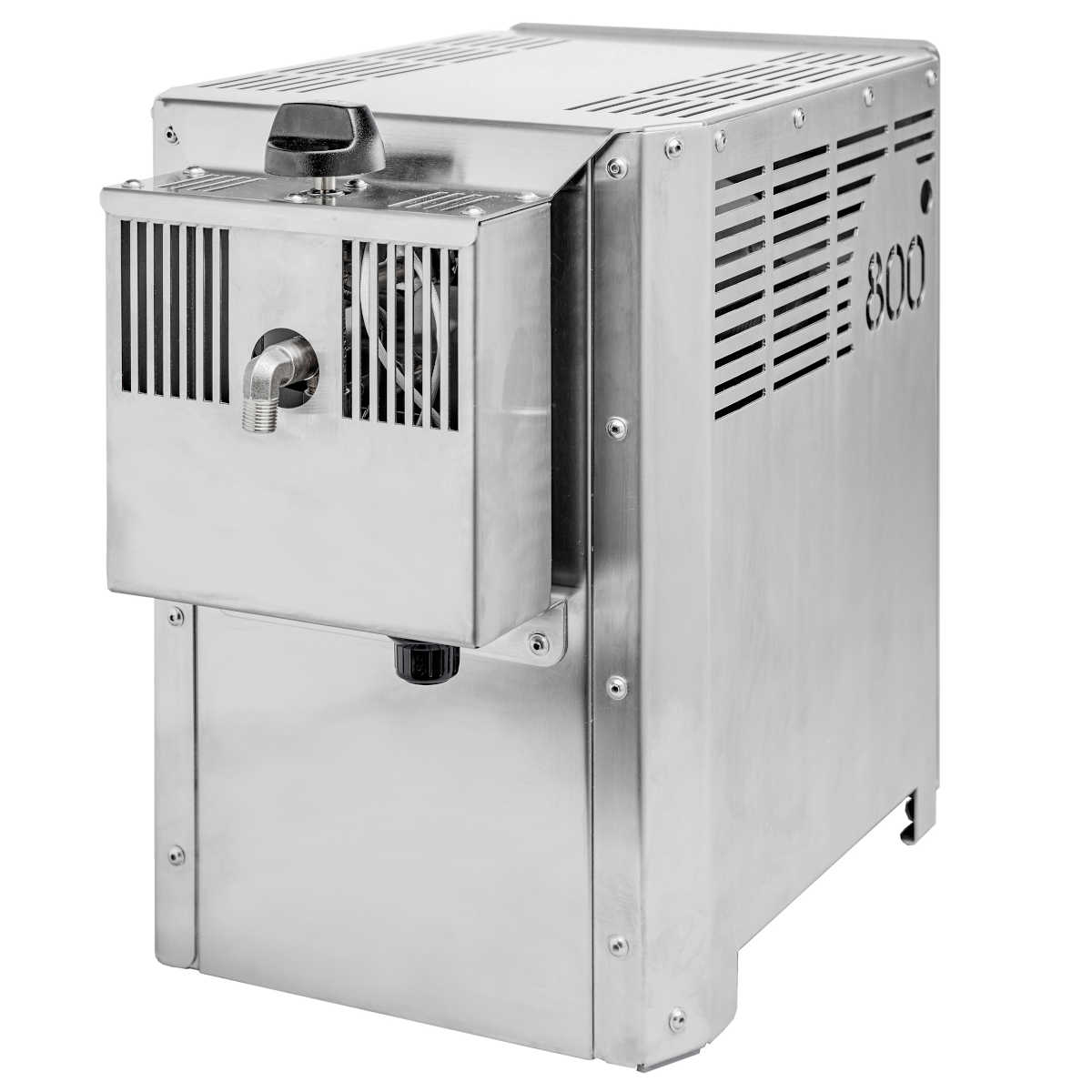 Detalj av 800° ovnsgrill rustfritt stål 3,5 kW