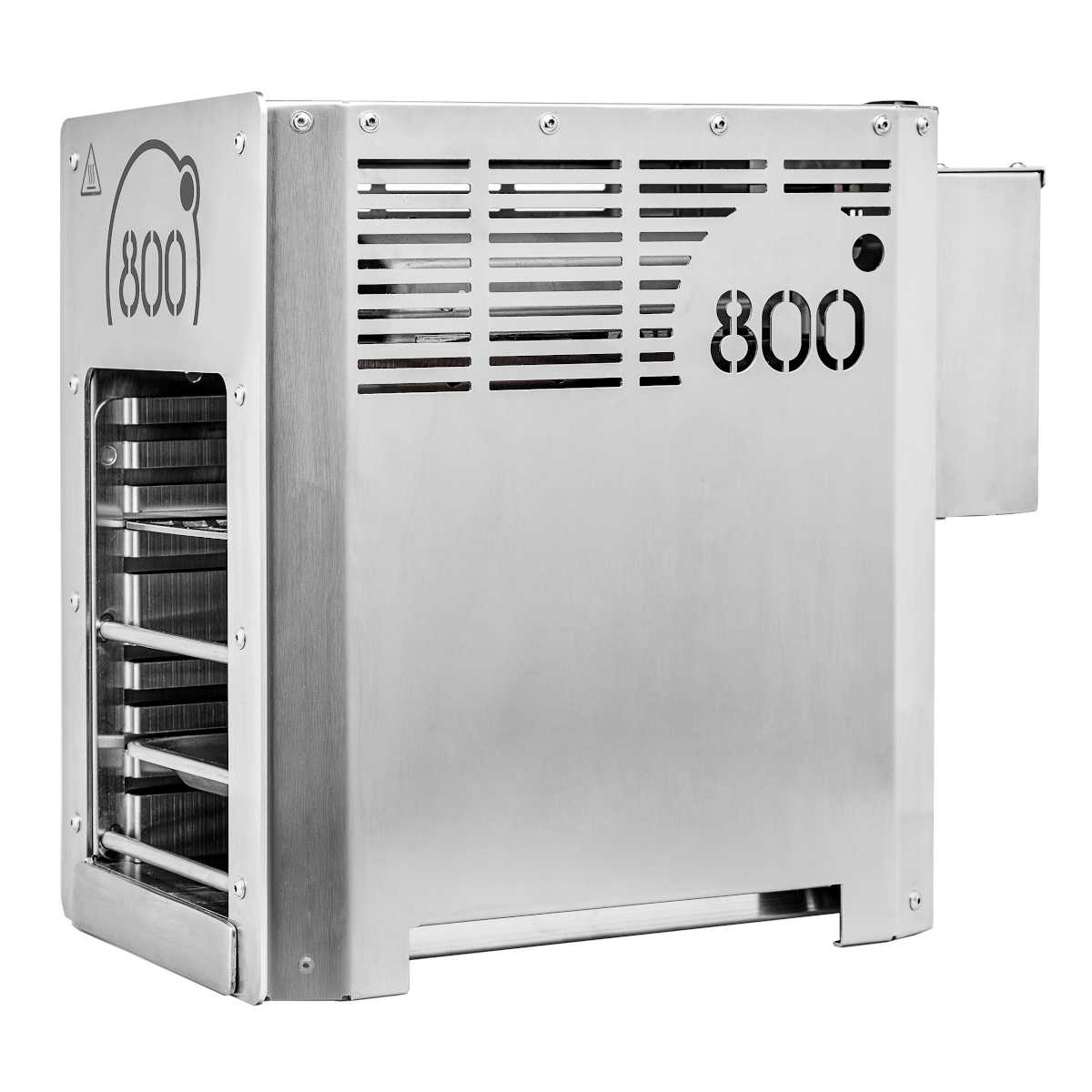 Montert 800° ovnsgrill rustfritt stål 3,5 kW