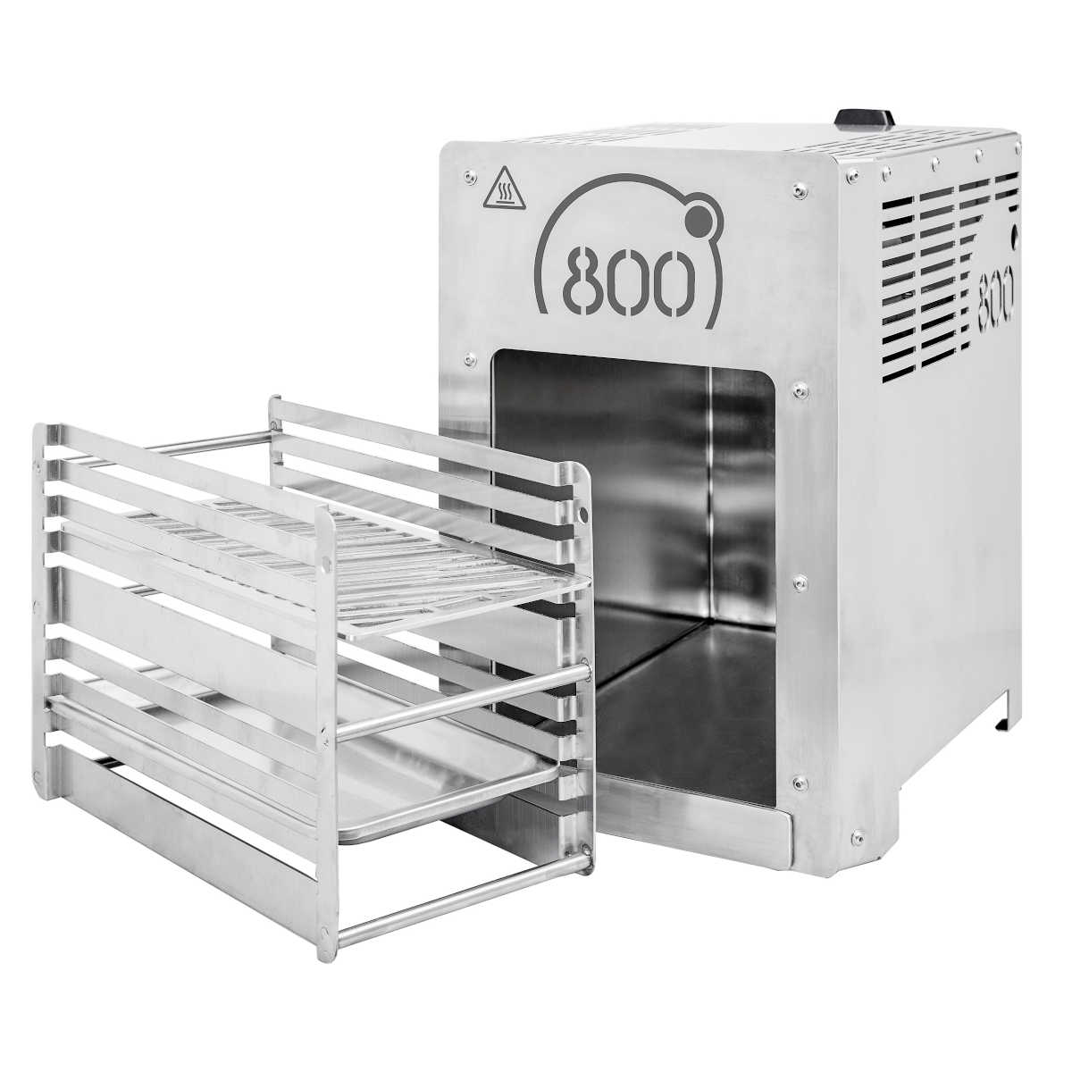 Nærbilde av grillrist på 800° ovnsgrill rustfritt stål 3,5 kW