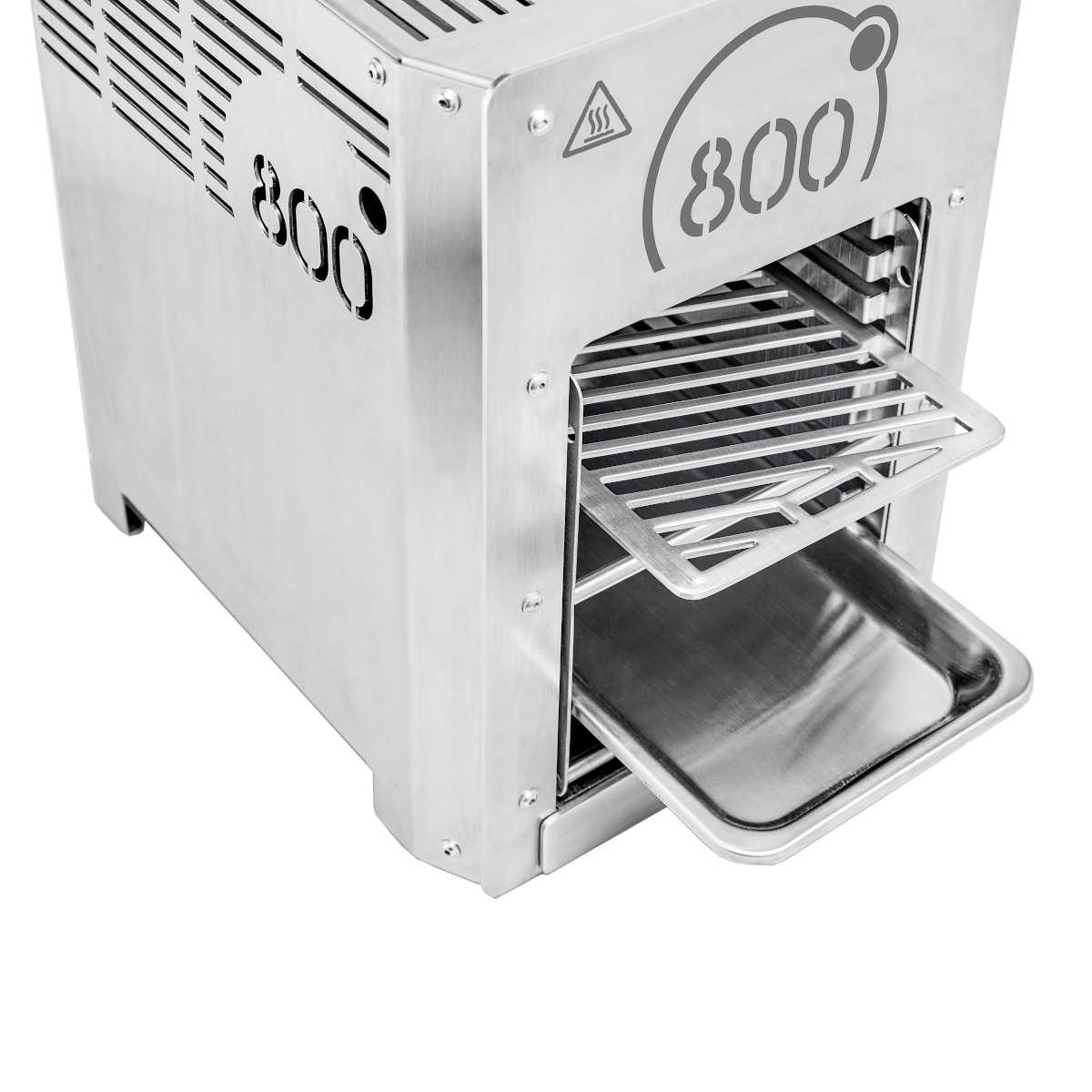 Elektrisk tenning på 800° ovnsgrill rustfritt stål 3,5 kW
