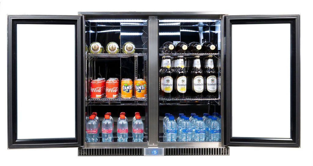 Napoleon Outdoor - Kühlschrank, 210 Liter, 2-türig mit Doppelverglasung und LED Beleuchtung - wasserdicht nach IP24