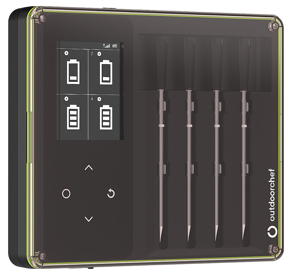 Trådløst steketermometer Easy Check Quadro Bluetooth 4 sonder - Outdoorchef