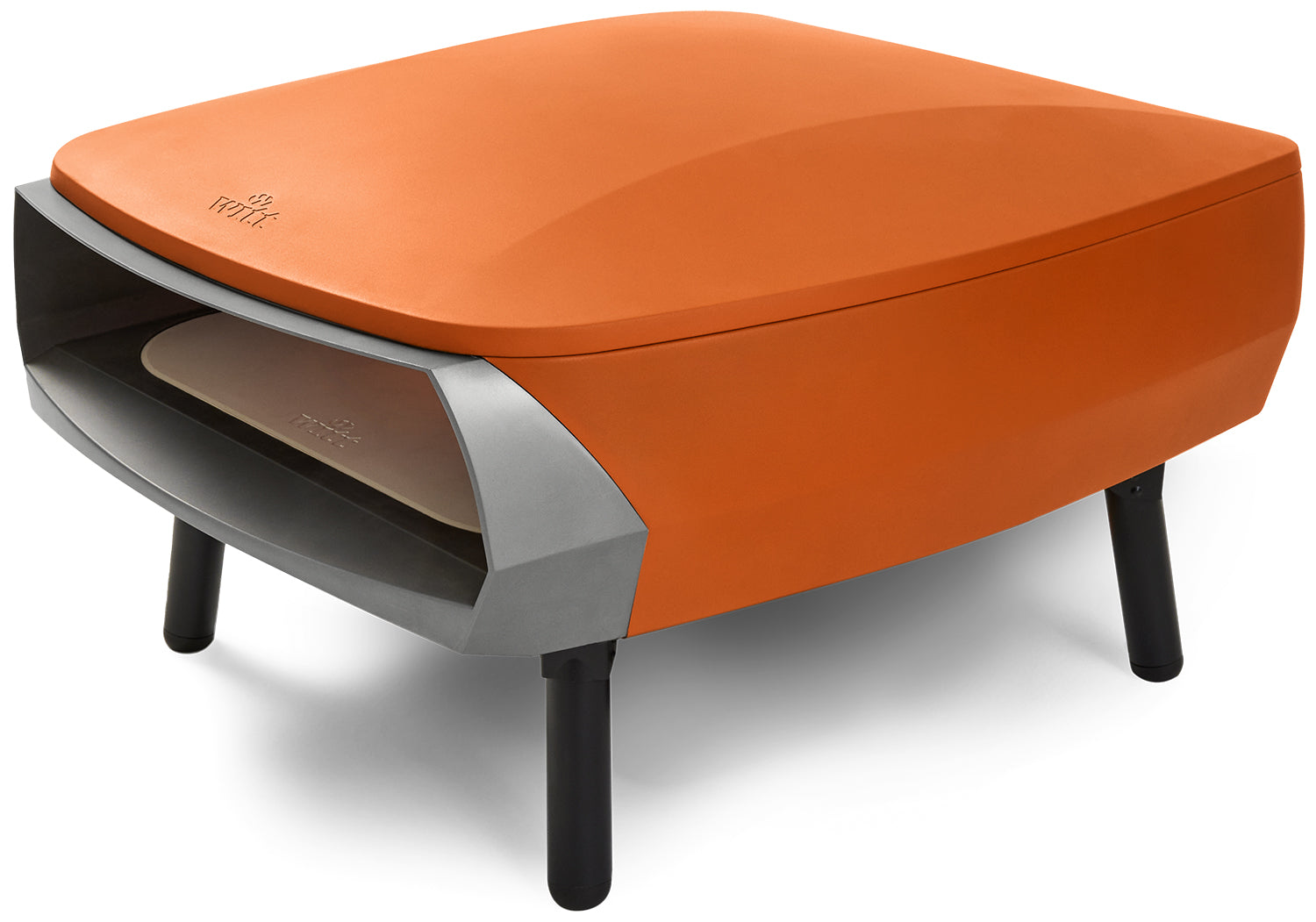 Witt Pizzaofen Gas Etna Fermo 16" matt orange - inkl. Pizzaschieber 36 cm + Pizzawender