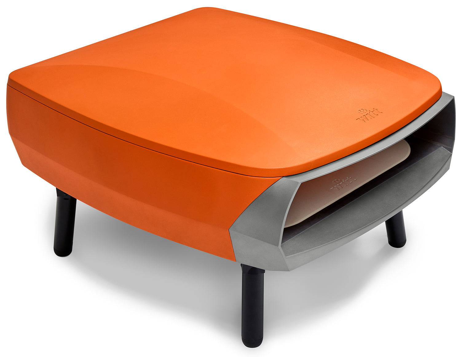 Witt Pizzaofen Gas Etna Fermo 16" matt orange - inkl. Pizzaschieber 36 cm + Pizzawender