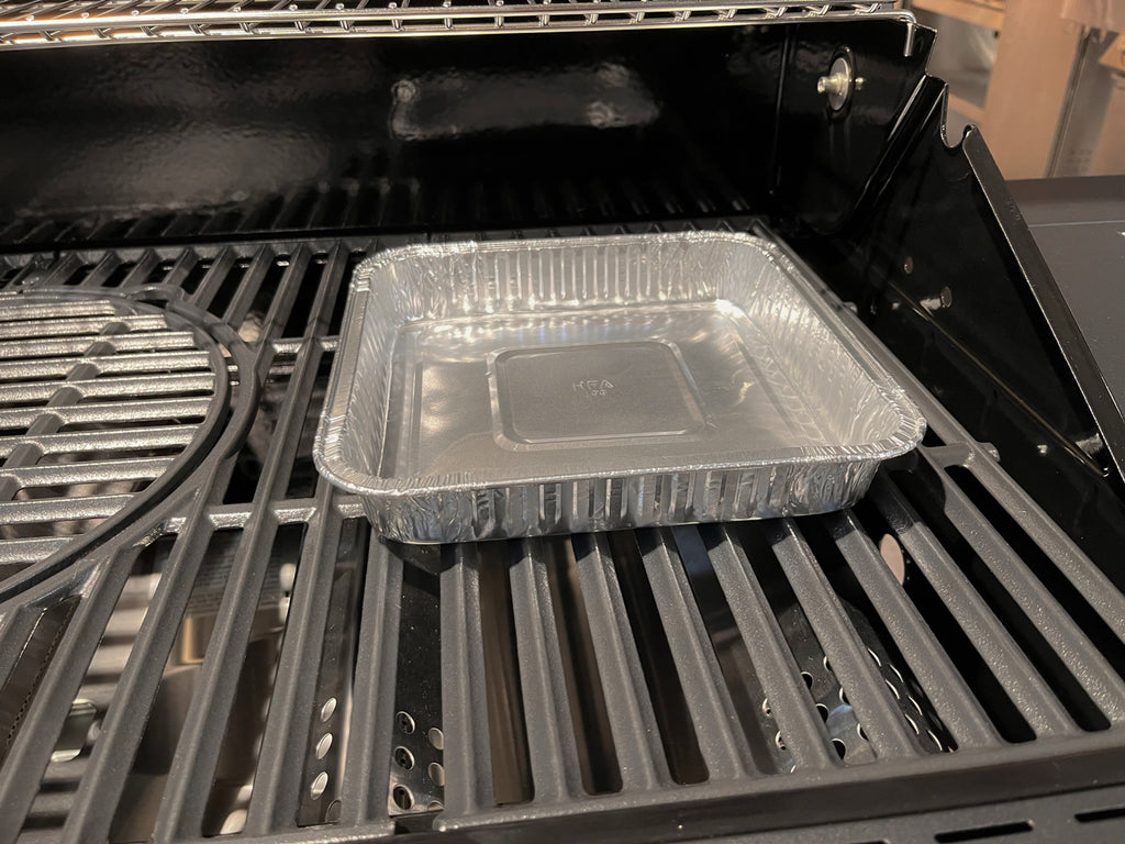 Aluminiumsskåler fettoppsamler universal 6-pakning Rösle bakside