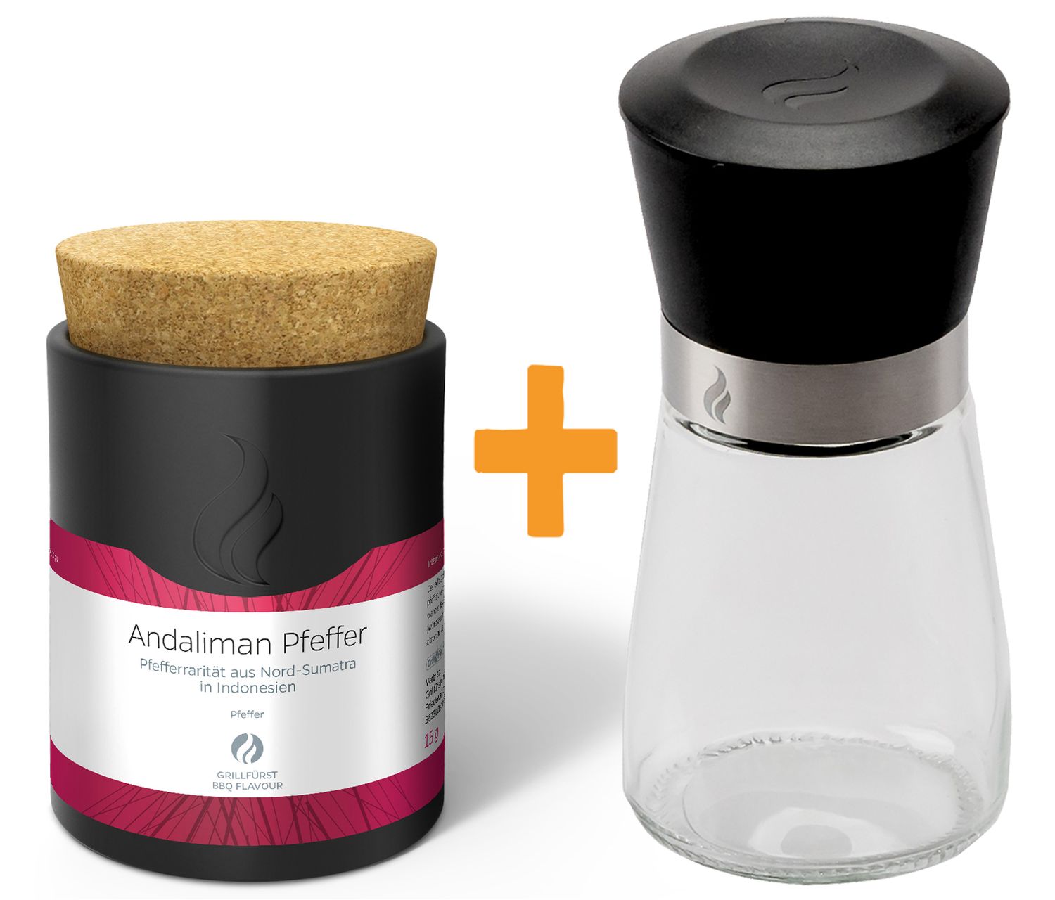 Andaliman pepper keramikkboks 15g med kvern forfra