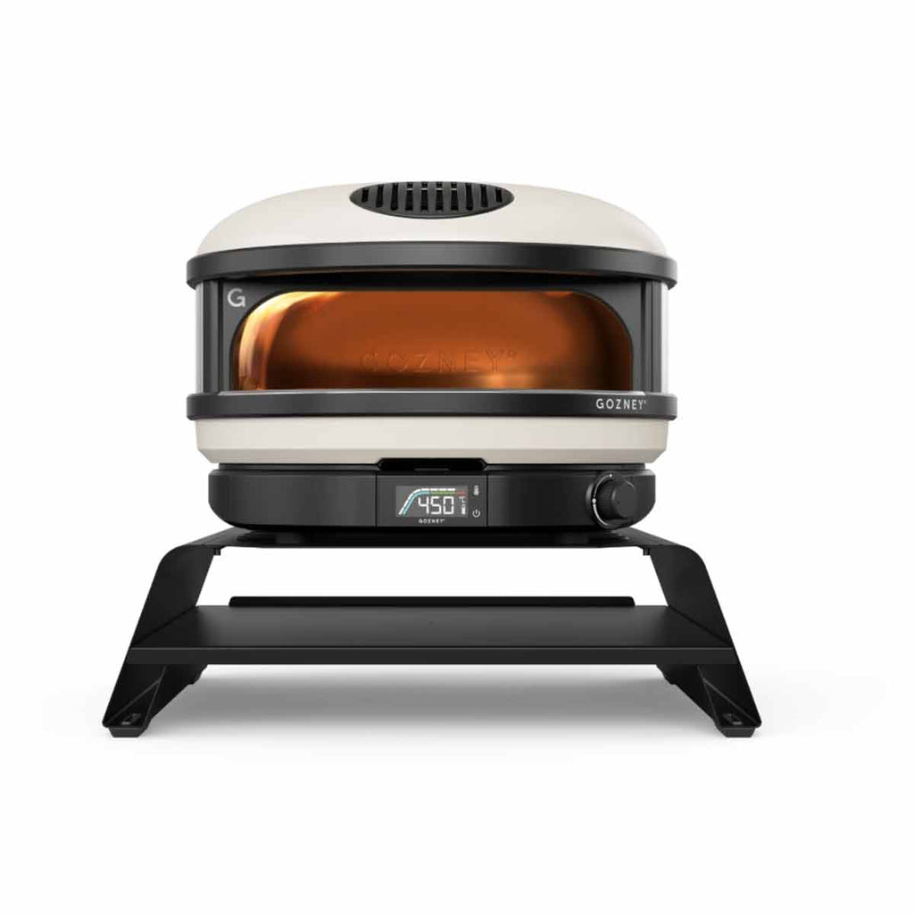 Montert Arc Booster bordstativ svart - Gozney med Arc pizzaovn