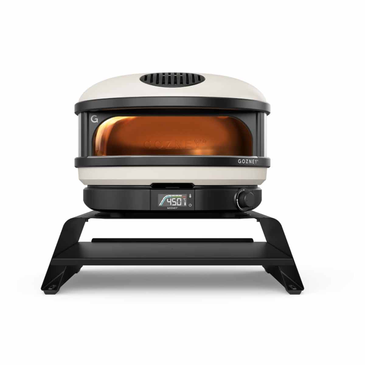 Montert Arc Booster bordstativ svart - Gozney med Arc pizzaovn