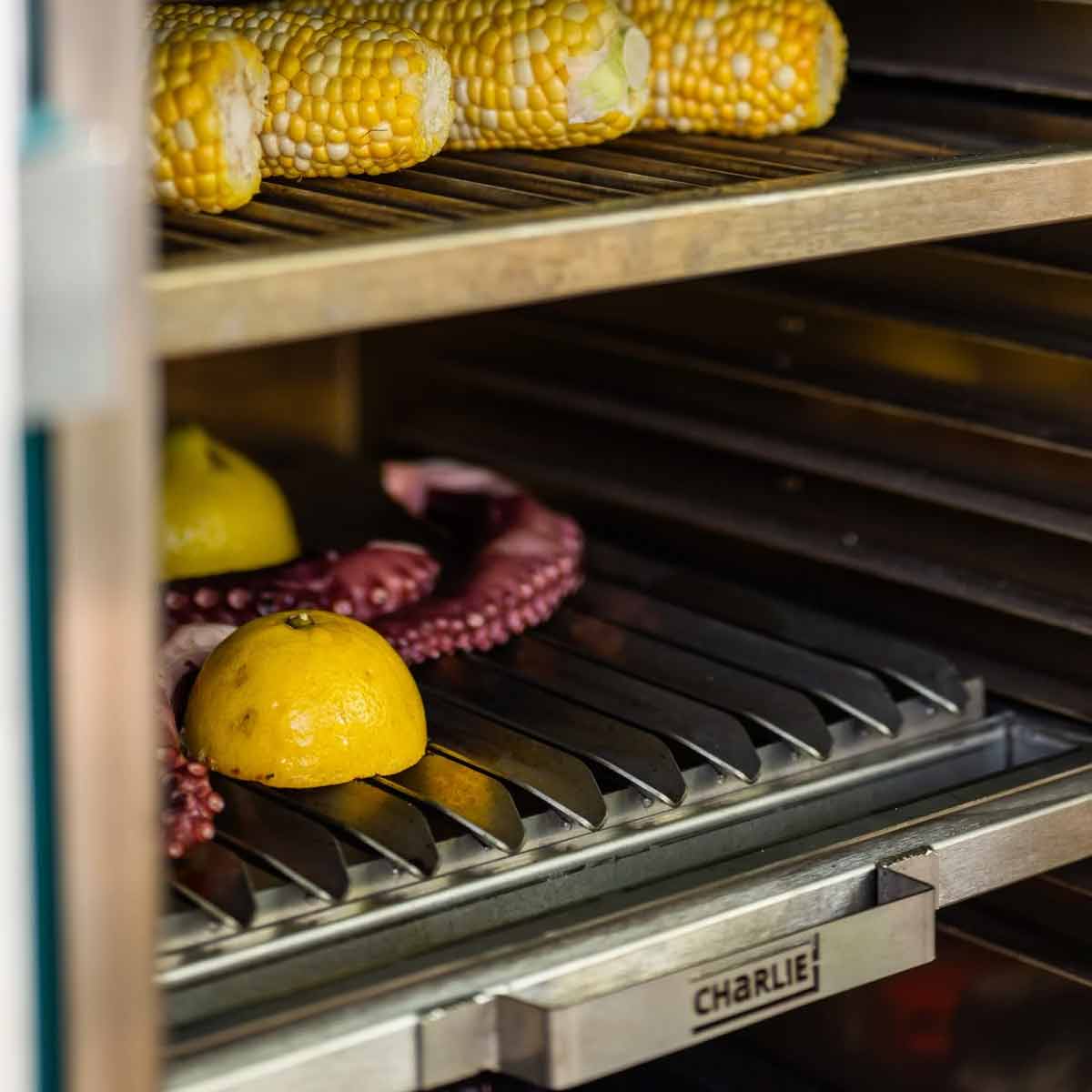 Argentinsk parrilla grillrist rustfritt stål - Charlie Oven bakside