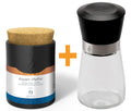 Assam pepper keramikkboks 55g med kvern forfra
