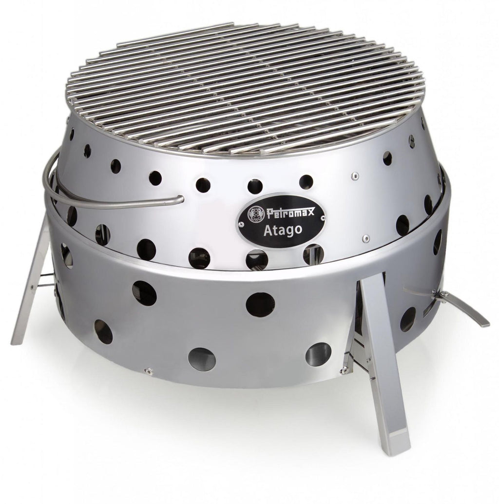 Atago campinggrill bordgrill rustfritt stål 34 cm forfra