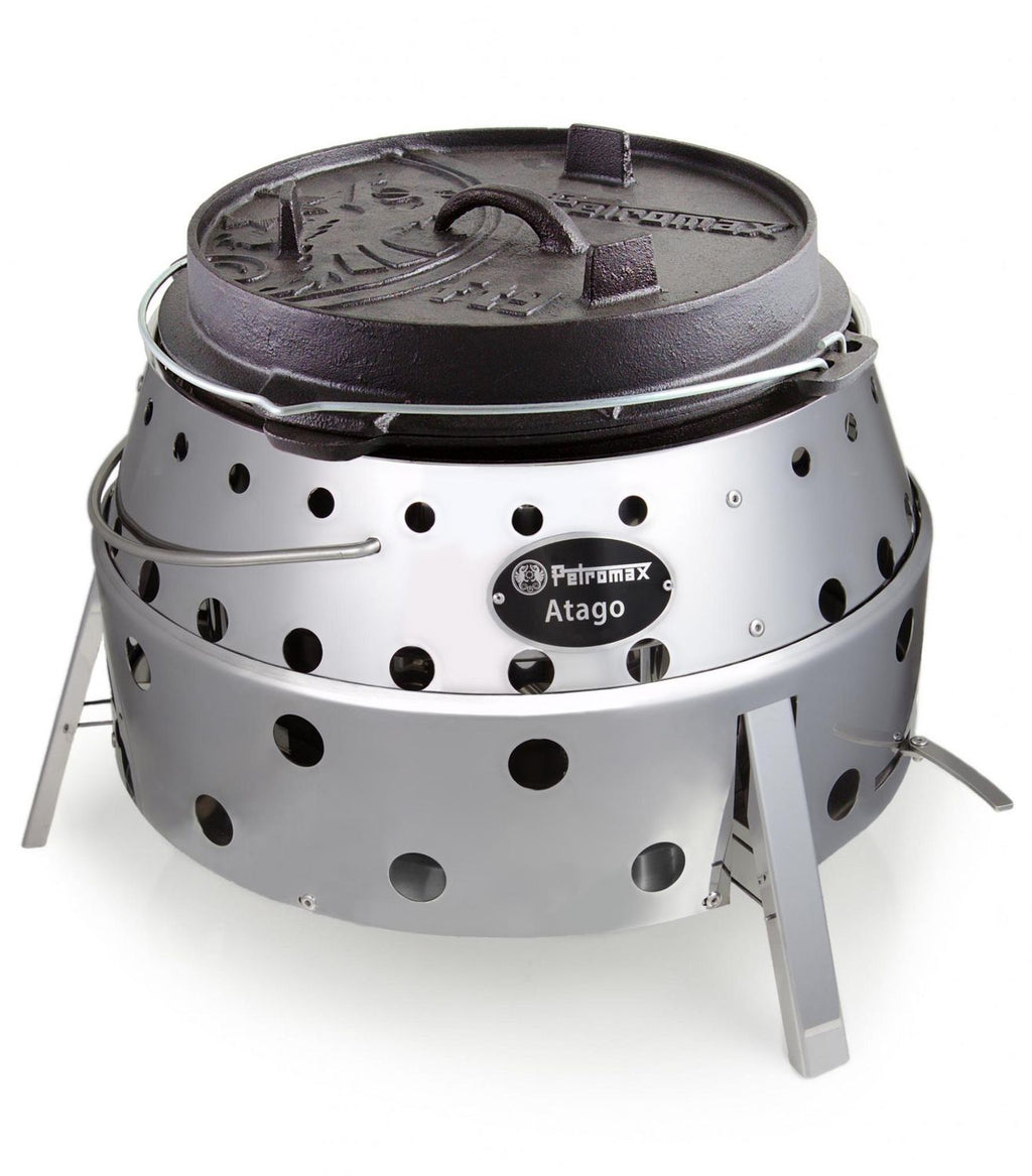 Atago campinggrill bordgrill rustfritt stål 34 cm detalj av grillrist