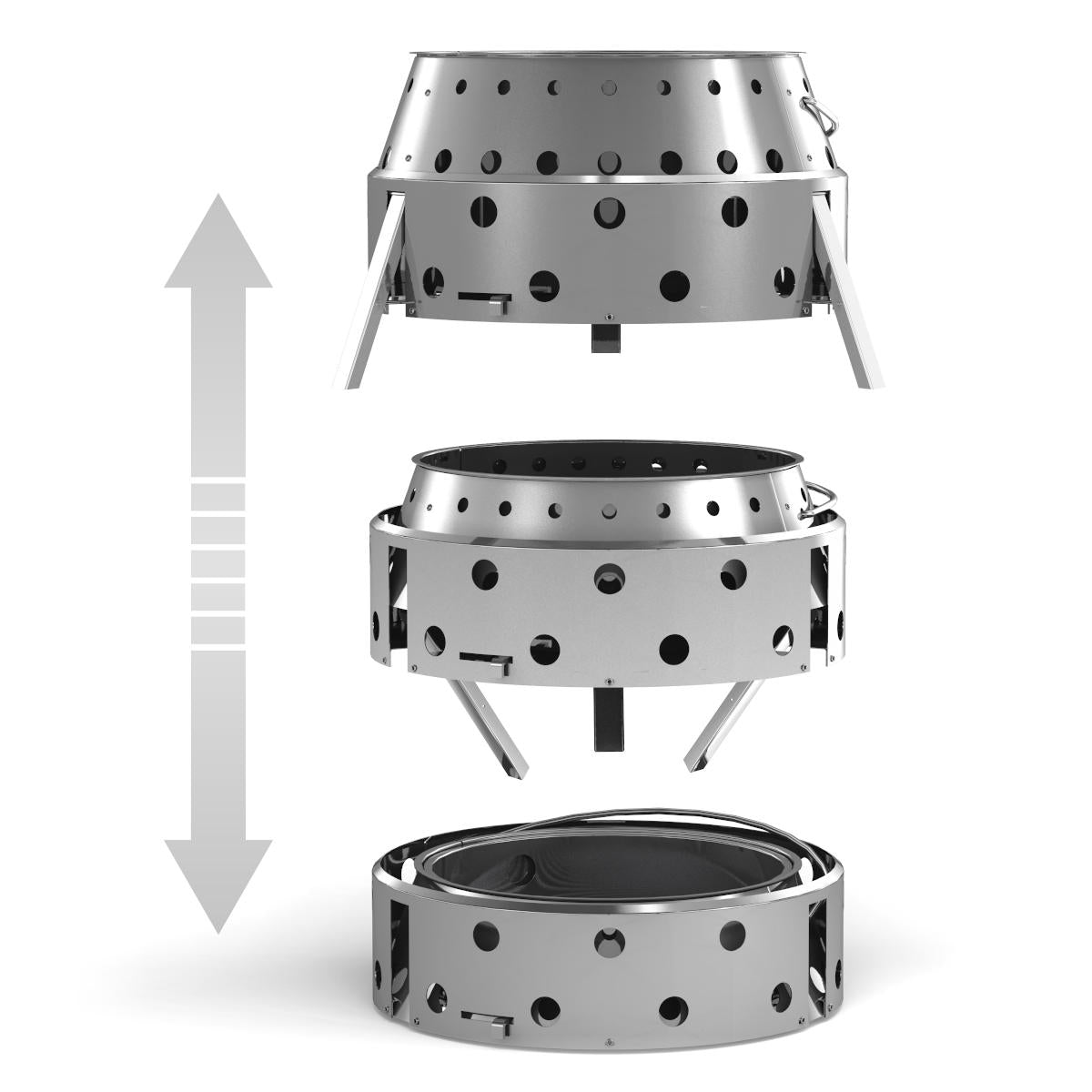 Atago multifunksjonell grill og bålpanne - Petromax bakside
