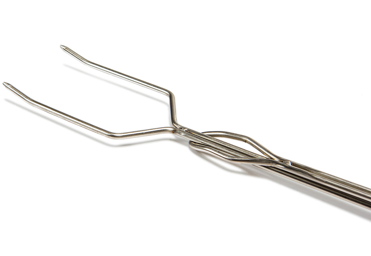 Bålspyd 2-pk med rette spisser 92 cm rustfritt stål - Petromax bakside