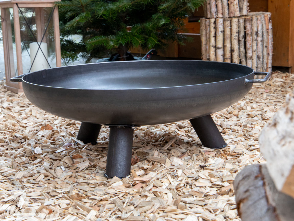 Bålpanne 55 cm stål 2 mm - Grillfürst i bruk utendørs