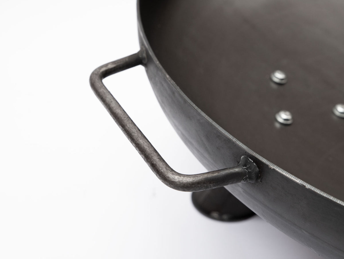 Bålpanne 75 cm stål 2,5 mm med grilltilbehør