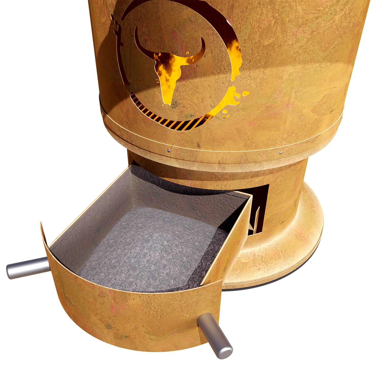 BBQ Disk grillplate på Bålpanne Bandit FirePlace 57 cm med BBQ Disk bambus