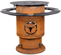 Bålpanne Bandit FirePlace 57 cm med BBQ Disk 75 cm forfra