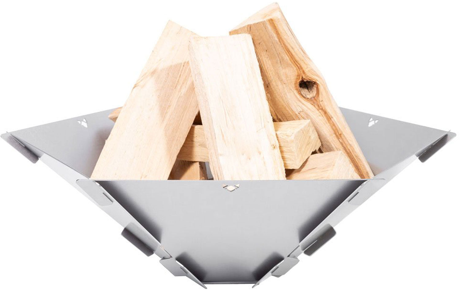 Bålpanne Hexagon rustfritt stål 59 cm forfra