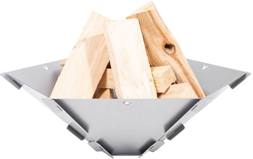 Bålpanne Hexagon rustfritt stål 59 cm forfra