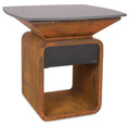 Bålpanne One Fireplace cortenstål lavastein bordplate 106 cm forfra
