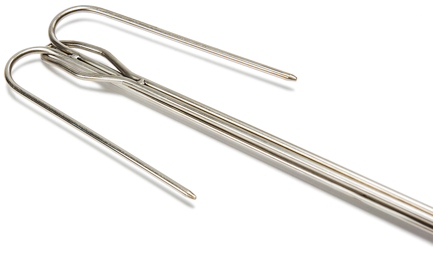 Bålspyd 2-pack med bøyde spisser 91 cm rustfritt stål - Petromax bakside