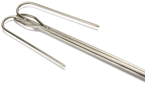 Bålspyd 2-pack med bøyde spisser 91 cm rustfritt stål - Petromax bakside