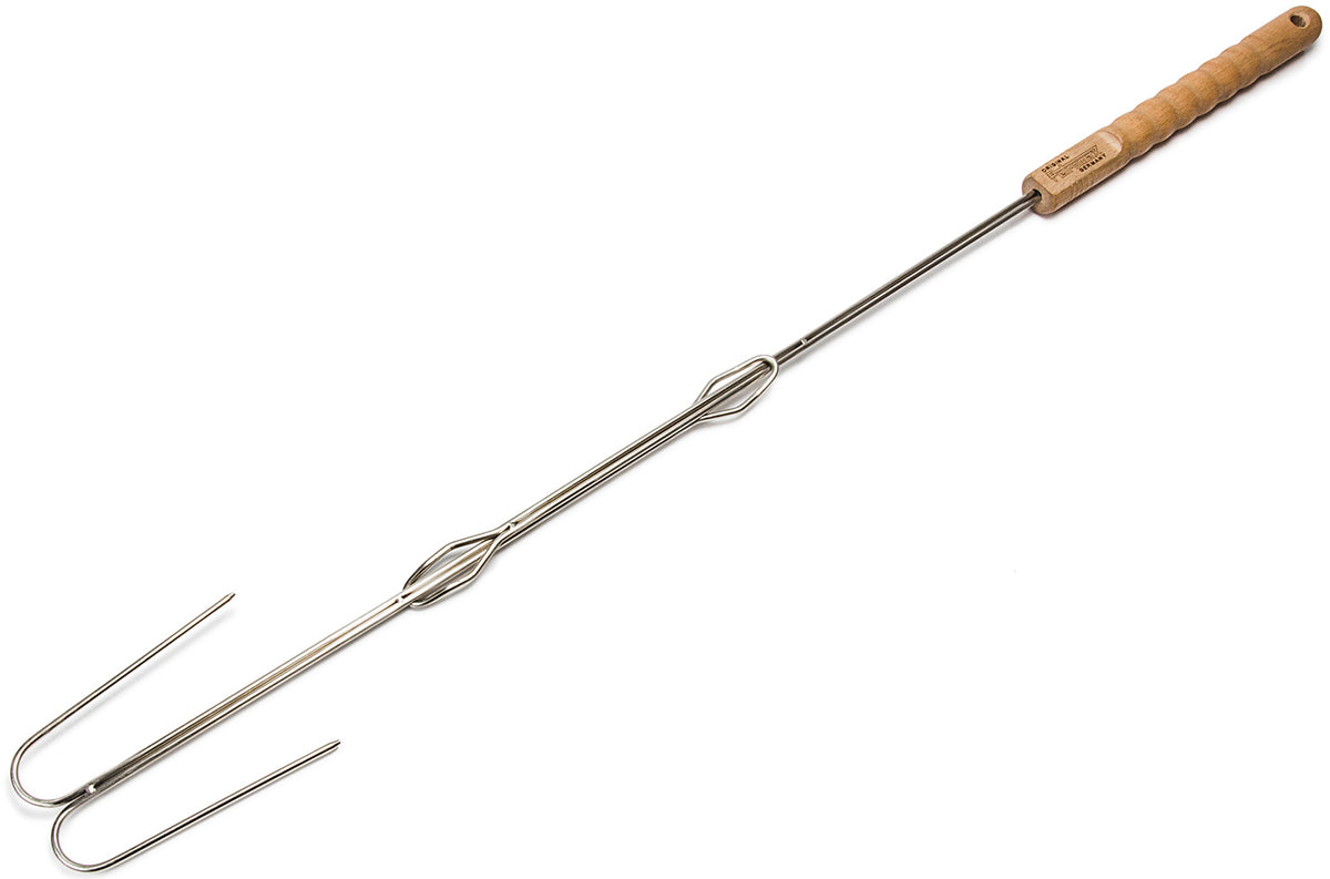 Bålspyd 2-pk med bøyde spisser 91 cm rustfritt stål fra Petromax forfra