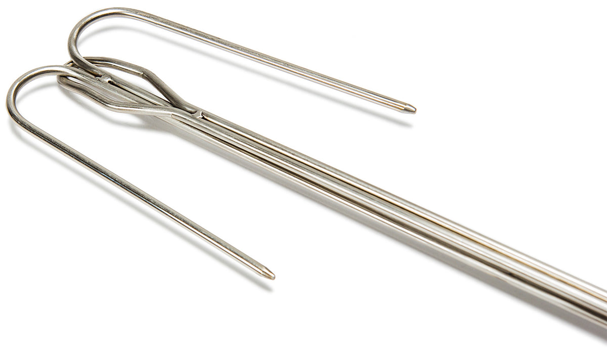 Bålspyd 2-pk med bøyde spisser 91 cm rustfritt stål fra Petromax bakside