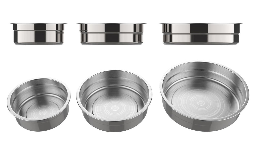 BBQ bollesett 3-delt rustfritt stål flat bunn glasslokk oppbevaring