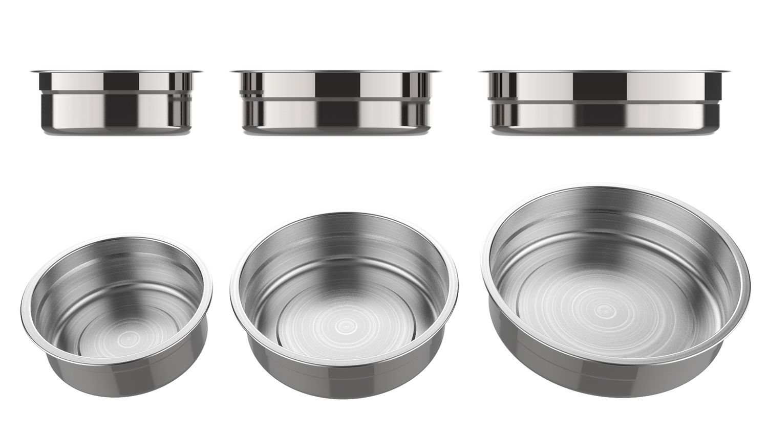 BBQ bollesett 3-delt rustfritt stål flat bunn glasslokk oppbevaring
