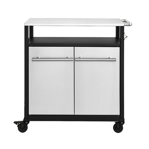 BBQ Cart med 2 dører rustfritt stål - SANTOS bakside