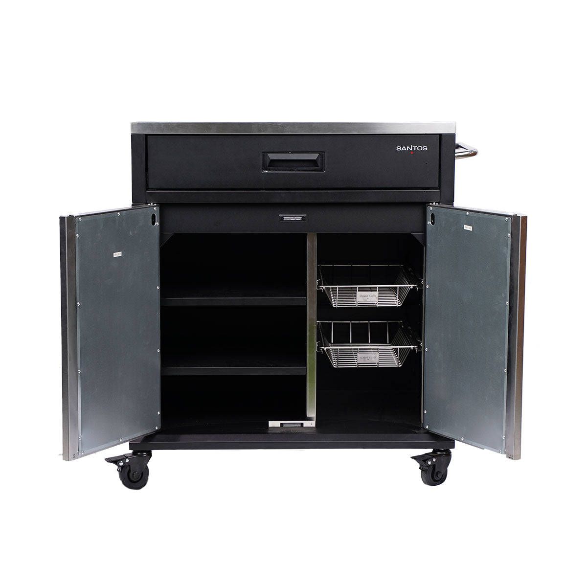 BBQ Cart Pro all black blank - SANTOS bakside