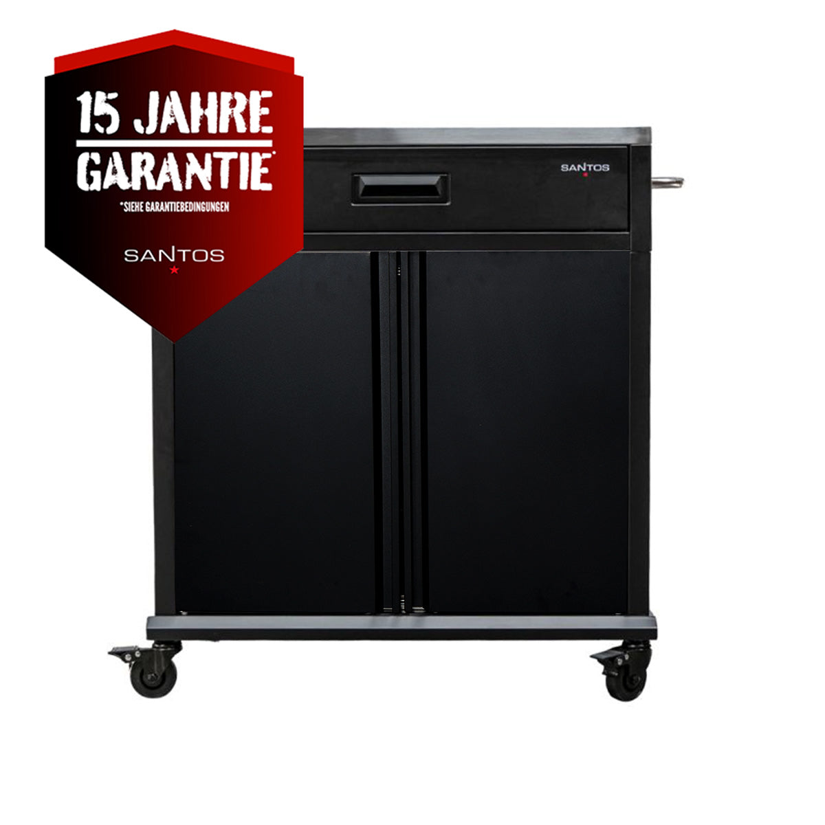 BBQ Cart Pro matt svart - SANTOS forfra