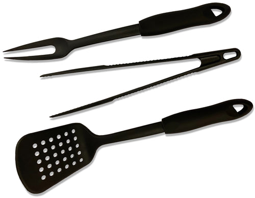 BBQ grillsett 3-delt med grillspade, grilltang og gaffel - CADAC forfra