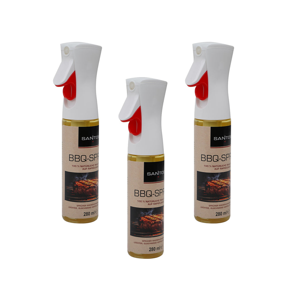 BBQ grillspray antiheft 280 ml 3-pakning - SANTOS forfra