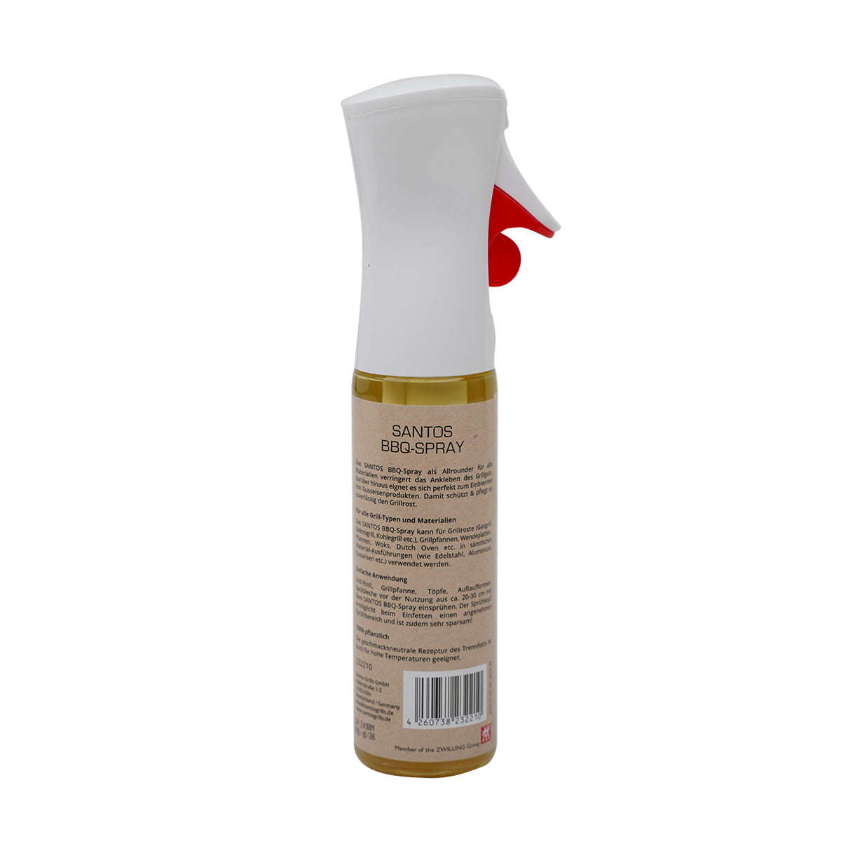 BBQ grillspray antiheft 280 ml - SANTOS nærbilde av etikett